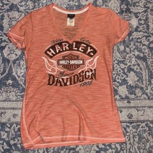 Medium coral Harley Davidson t-shirt